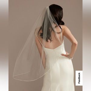 David's Bridal crystal edge mid-length veil
